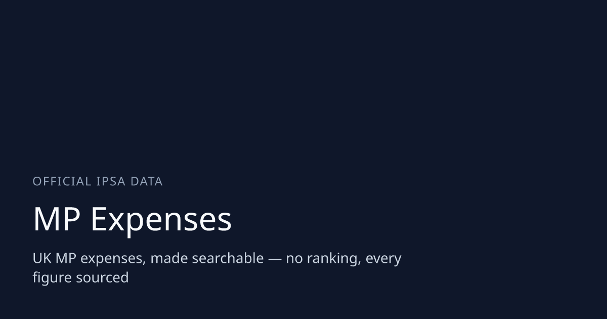 UK MP Expenses List — Search IPSA Claims by MP & Year